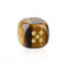 D6 en pierre d'œil de tigre x6