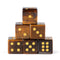 Lot de 6 D6 cube en oeil de tigre
