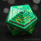 D20 en malachite verte