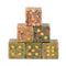Lot de 6 D6 cube en unakite