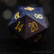 D20 en pierre de sable bleu