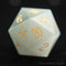D20 en oeil de chat gris argenté