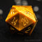 D20 en oeil de Tigre jaune