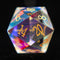 D20 en verre multicolore