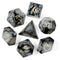 Dés en Obsidienne Flocon de Neige