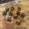 Lot de 10 dés à 6 faces marbrés (10D6)
