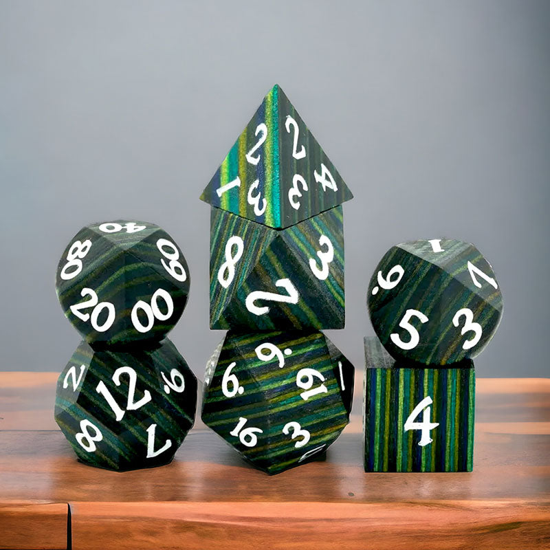 Dés de JDR en Bois - Set de Dés Complet | Le rôliste