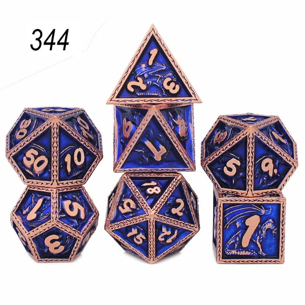 7pcs Metal DND Dice Dragon Eye Theme DND Dice Polyhedral Metal Dice D20 D12 D10(00-90 and 0-9) D8 D6 D4 for Role Play Board Game RPG MTG Gifts D&D Gifts with Gift