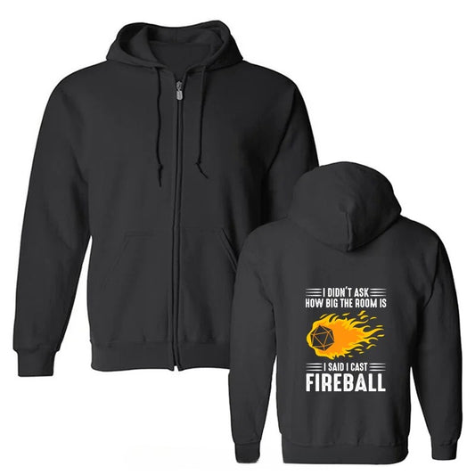 Sweat à fermeture JDR - Boule de Feu