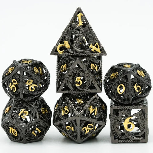 Set de dés en métal - La nuée des dragons