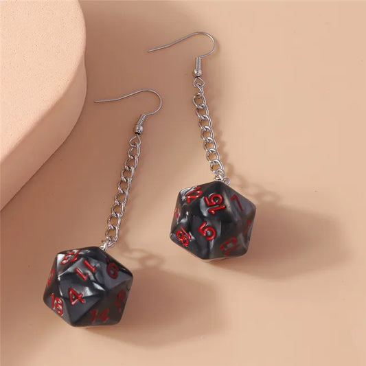 Boucles d'oreille D20