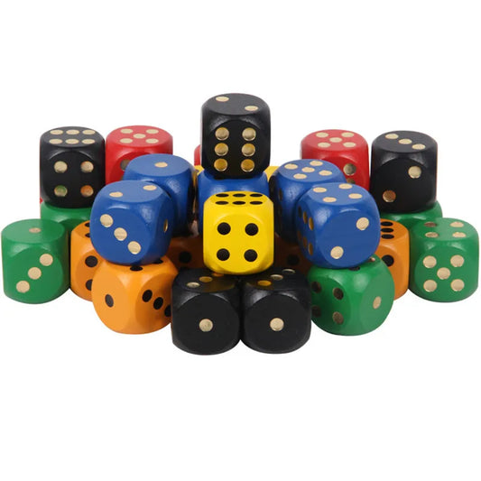Gros Dés en Bois x5