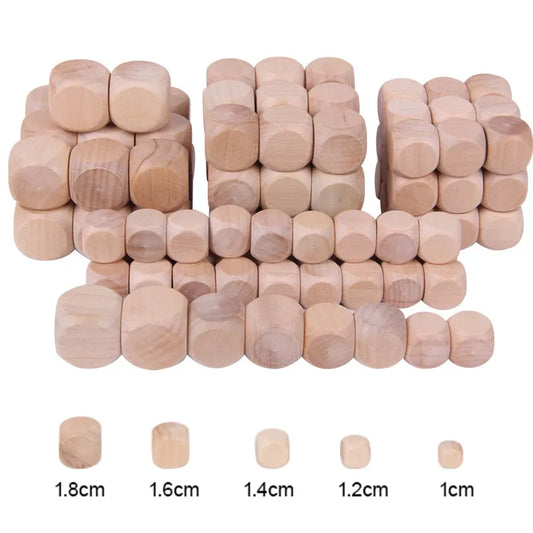 Dés en Bois Vierge x10
