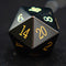 D20 en obsidienne noire