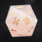D20 en quartz rose