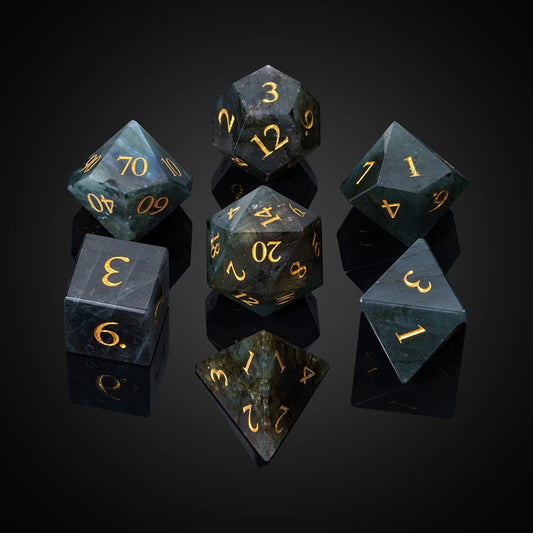Set de Dés en Labradorite