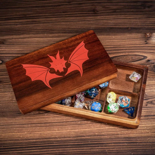 Boite à Dés en Bois - Tête de Dragon