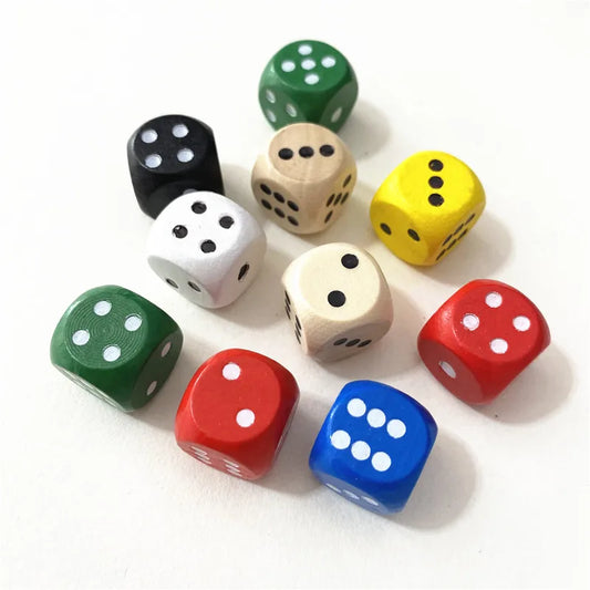 Dés à Jouer en Bois x10