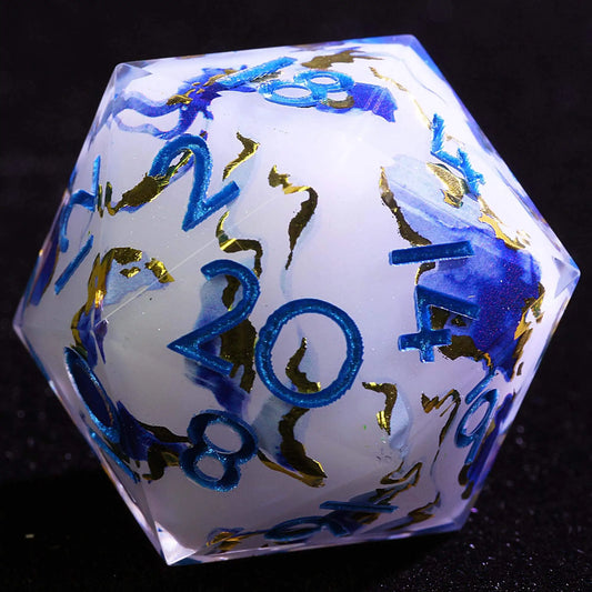 Lot de D20 Ruban Céleste