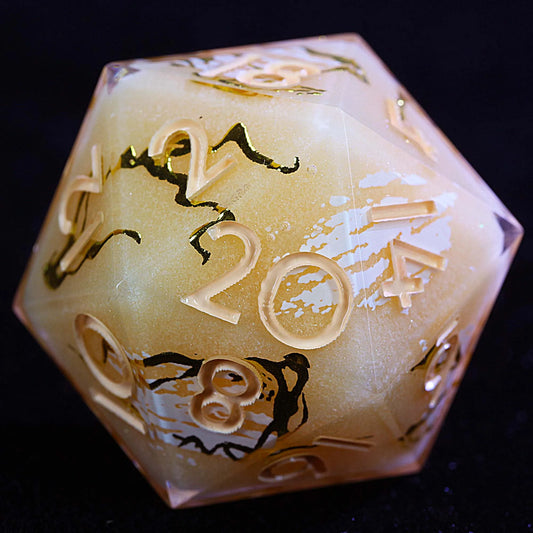 Lot de D20 Marbre d’Or