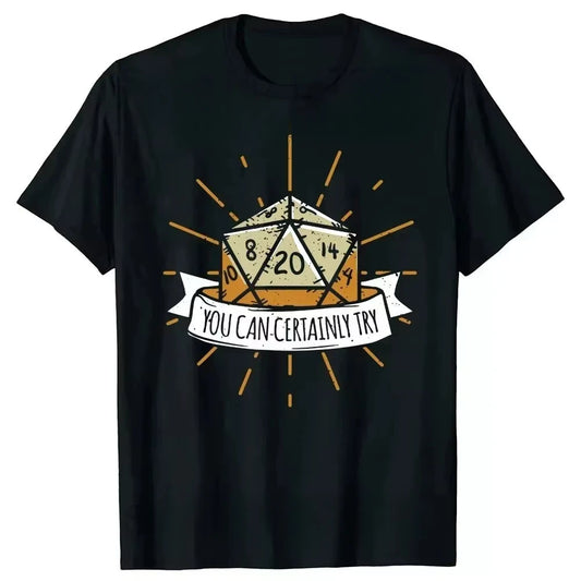 Tee-Shirt JDR - D20 : Tu Peux Toujours Essayer