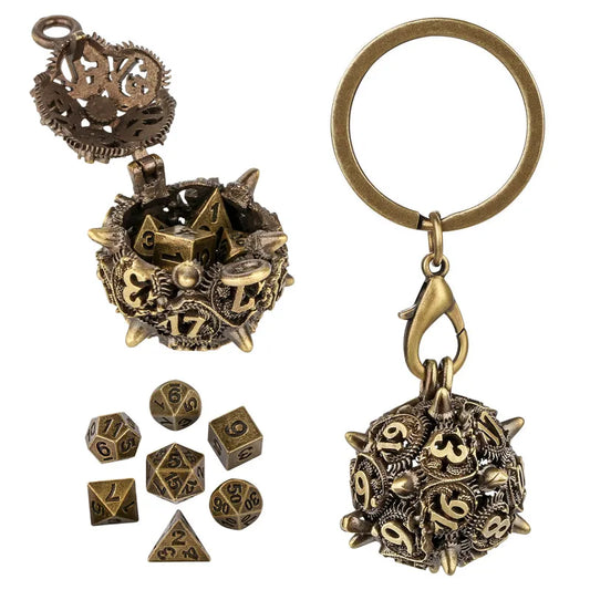 Porte-Clé Set de Dés en Métal