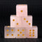 Lot de 6 D6 cube en quartz rose