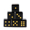 Lot de 6 D6 cube en obsidienne