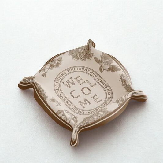 Piste de dés fleurie - Bienvenue