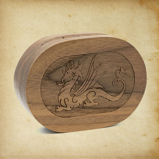 Boite à dés en bois - Dragon & Wyverne