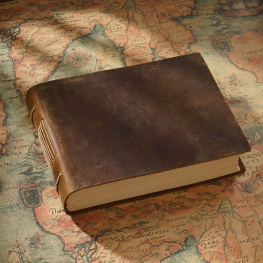 Carnet en Cuir Fait Main - Format Paysage
