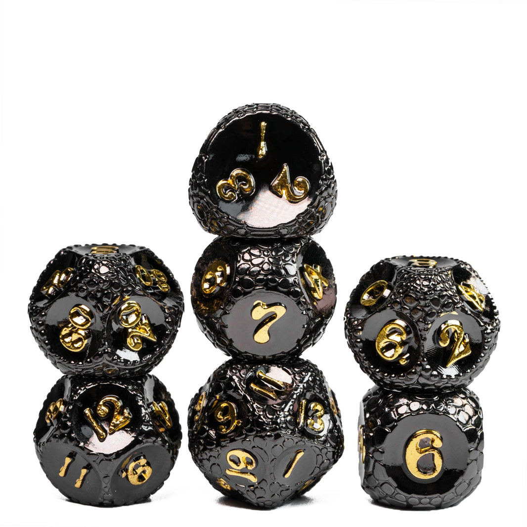 Noir & blanche dés de jeux Elfiques (7 Noir & blanche dés de jeux Elfiques (7