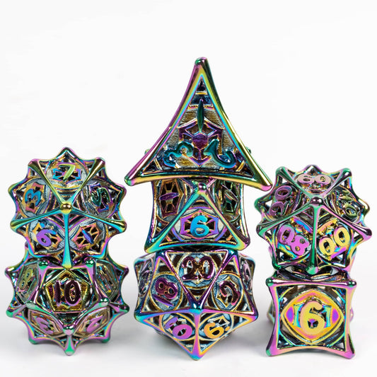 Set de Dés en Métal Toile d'Araignée