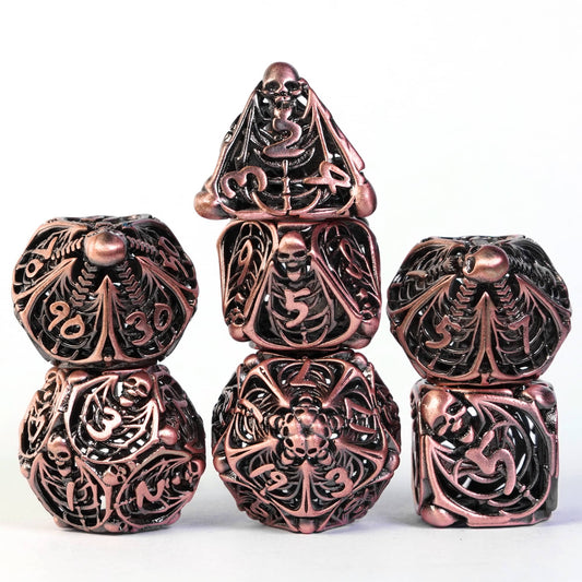 Set de dés Squelette en métal