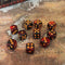 Lot de 10 dés à 6 faces marbrés (10D6)