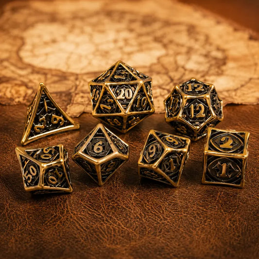 Set de Dés en Métal Toile d'Araignée