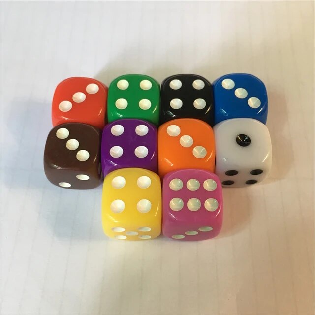 Lot de 100 Dés à 6 Faces, 12mm, Multicolores, Coins Arrondis, pour Jeux Lot de 100 Dés à 6 Faces, 12mm, Multicolores, Coins Arrondis, pour Jeux