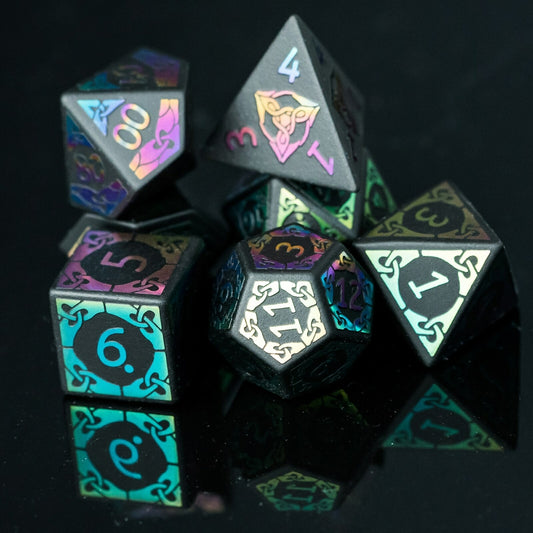 Dés en Obsidienne Chromatique